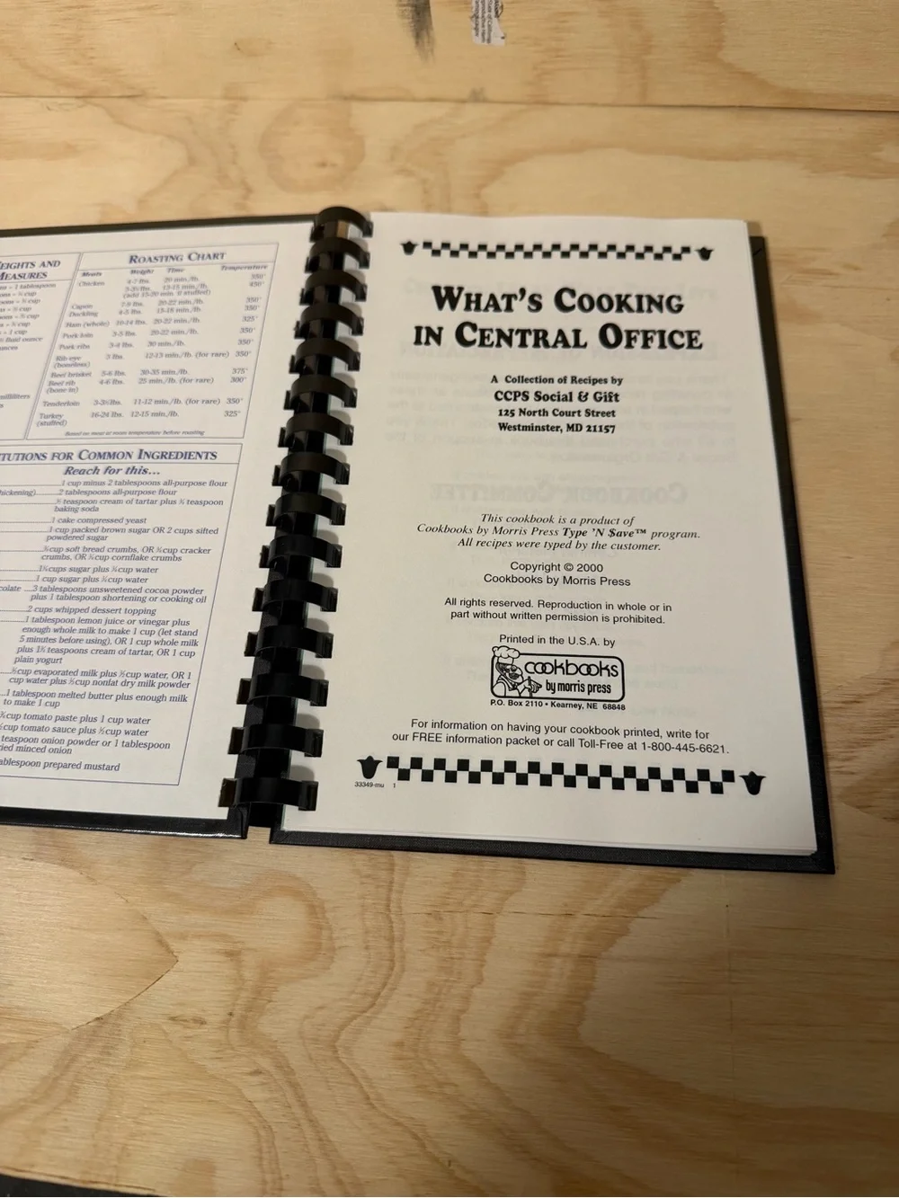 Spiral-Bound Recipe Cookbook -